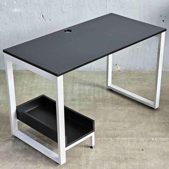 Bàn máy tính liền kệ 120x60cm gỗ cao su COD68065