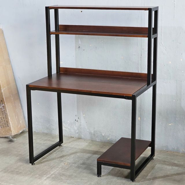 Bàn máy tính liền kệ 100x60x140cm gỗ cao su FD68079