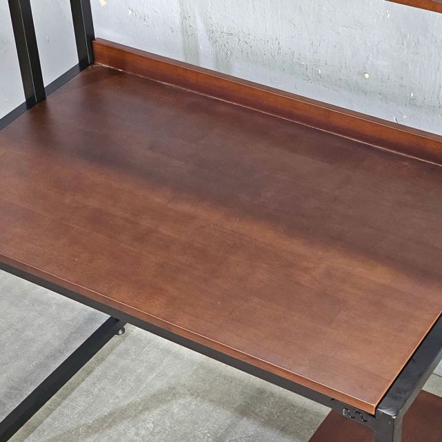 Bàn máy tính liền kệ 100x60x140cm gỗ cao su FD68079