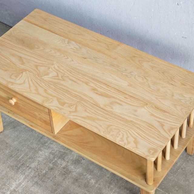 Bàn sofa chữ nhật có ngăn kéo 100x50cm gỗ tần bì TT68261