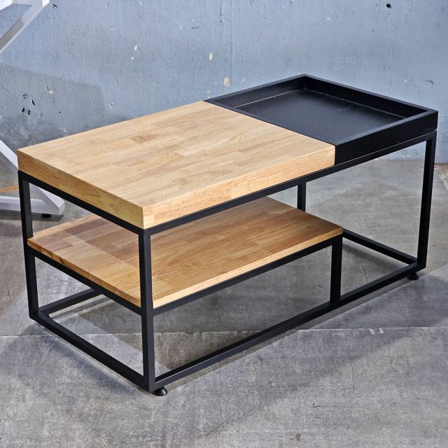 Bàn trà phòng khách 100x50cm gỗ cao su TT68334