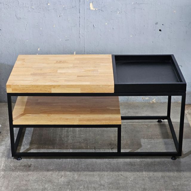 Bàn trà phòng khách 100x50cm gỗ cao su TT68334