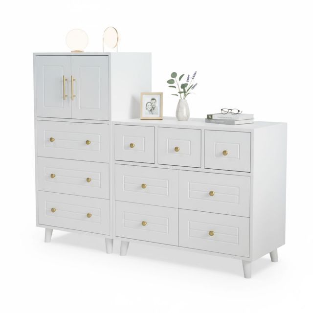 Combo tủ để đồ phòng ngủ gỗ cao su TQA68073 Combo tủ để đồ phòng ngủ gỗ cao su TQA68073