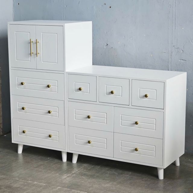 Combo tủ để đồ phòng ngủ gỗ cao su TQA68073