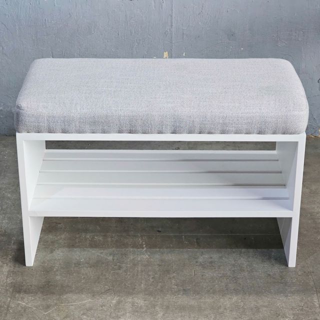 Ghế ngồi thay giày bọc nệm 70x35x45cm gỗ cao su KG68097