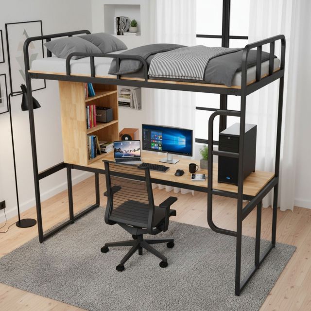 Giường tầng kết hợp bàn làm việc cho ký túc xá, nhà trọ TK093