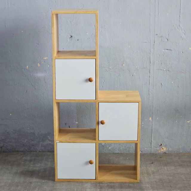 Kệ sách 80x30x120cm gỗ cao su KS68341