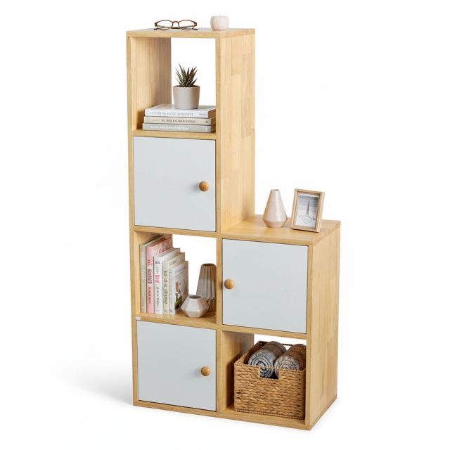 Kệ sách 60x30x120cm gỗ cao su KS68341 Kệ sách 60x30x120cm gỗ cao su KS68341