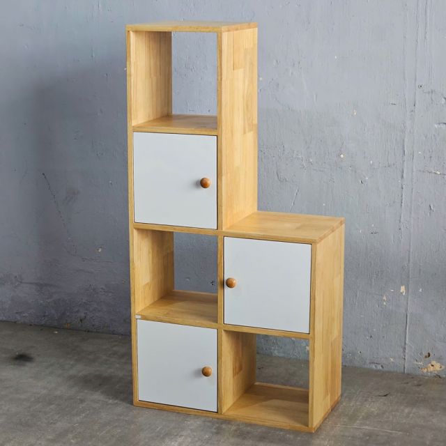 Kệ sách 80x30x120cm gỗ cao su KS68341