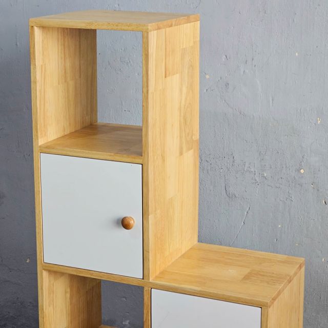 Kệ sách 80x30x120cm gỗ cao su KS68341