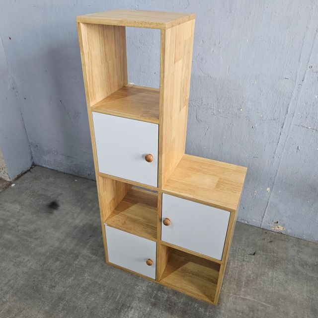 Kệ sách 80x30x120cm gỗ cao su KS68341