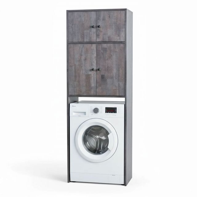Kệ máy giặt có ngăn tủ 65x42x92cm gỗ cao su KMG68027 Kệ máy giặt có ngăn tủ 65x42x92cm gỗ cao su KMG68027