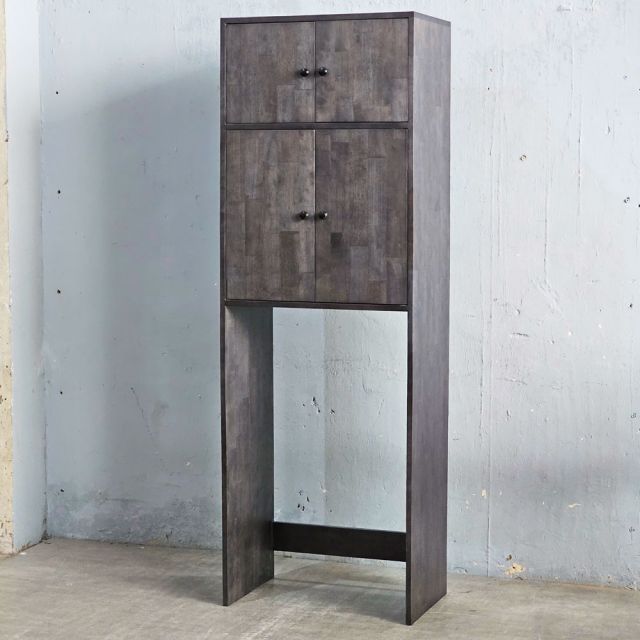 Kệ máy giặt có ngăn tủ 65x42x93cm gỗ cao su KMG68027