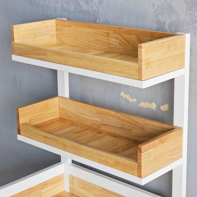 Kệ máy giặt 65x70x180cm gỗ cao su KMG68026