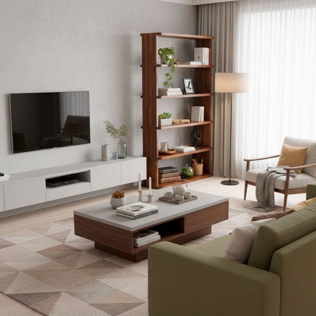 Kệ sách 6 tầng 100x30x160cm gỗ tràm KS68320
