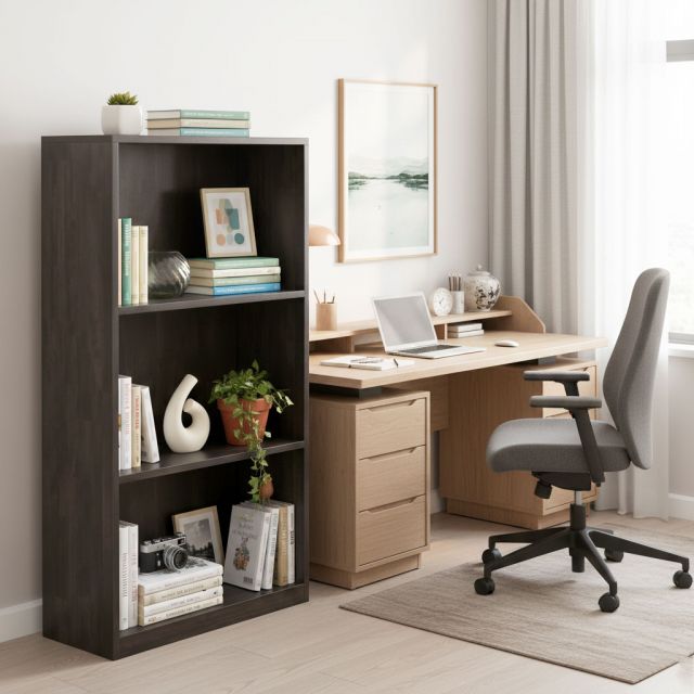 Kệ sách nhỏ đơn giản 3 tầng bằng gỗ cao su KS68196
