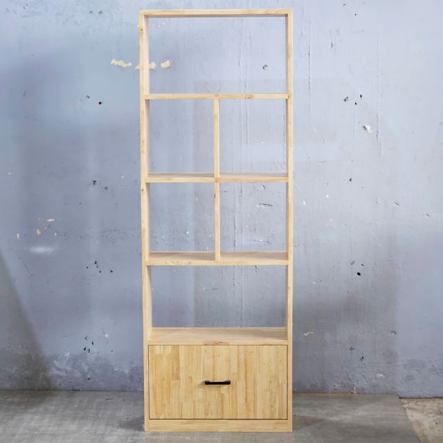 Kệ sách FIRO 60x25x170cm gỗ cao su KS68299