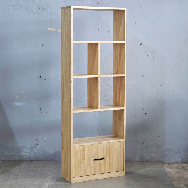 Kệ sách FIRO 60x25x170cm gỗ cao su KS68299