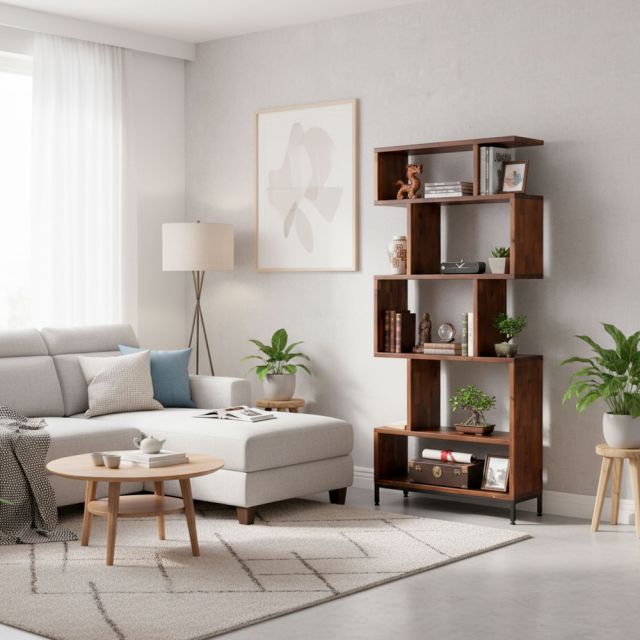 Kệ sách 5 tầng 80x30x190cm gỗ tràm KS68272