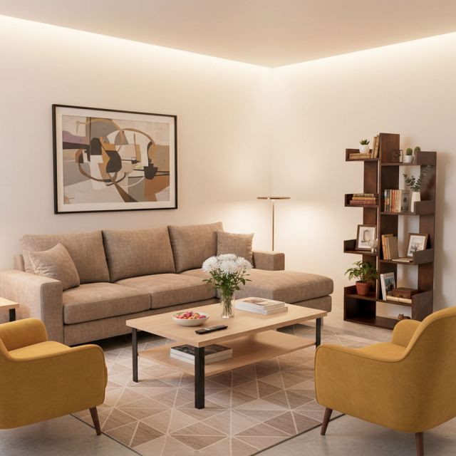 Kệ sách hình cây Claudi 60x30x150cm gỗ cao su KS68303