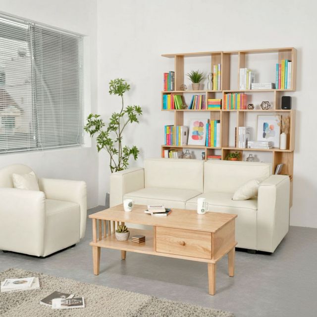 Kệ sách đứng 80x28x170cm gỗ cao su KS68309