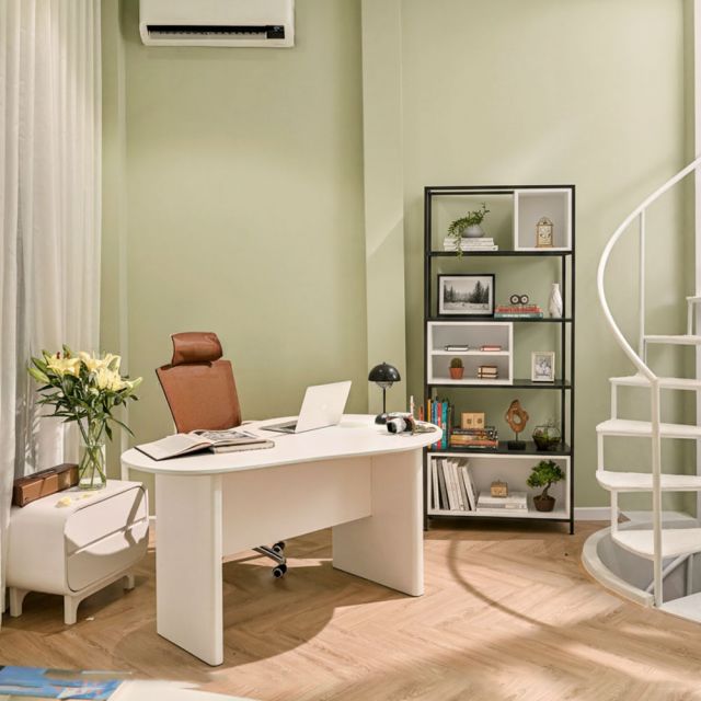 Kệ trang trí 80x35x180cm gỗ cao su KTT68040