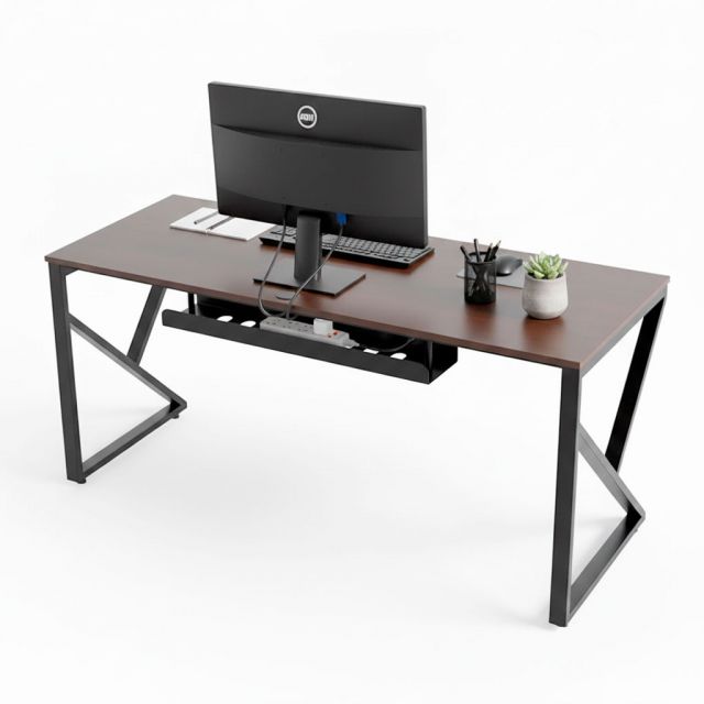 Khay đựng hộp điện màu trắng gắn dưới mặt bàn KHD009