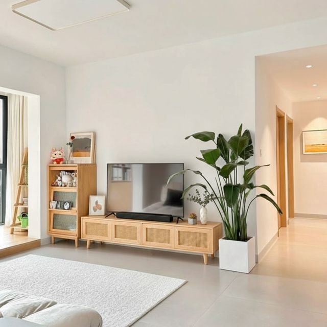 Kệ TV có hộp điện 180x40x55cm gỗ cao su KTV68120