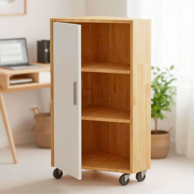 Tủ để góc tường gỗ cao su TCN68077