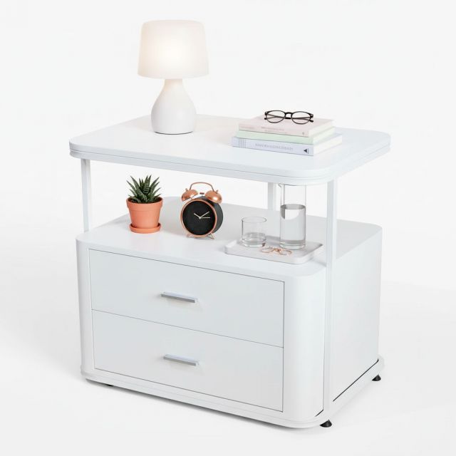 Tủ đầu giường 80x55x70cm gỗ cao su TDG68059