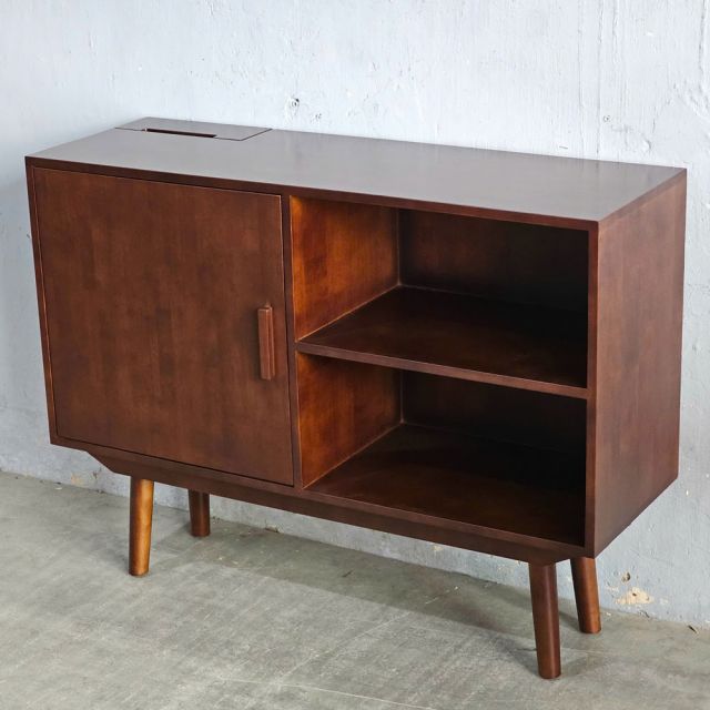 Tủ trang trí 140x40cm gỗ cao su KTB68230