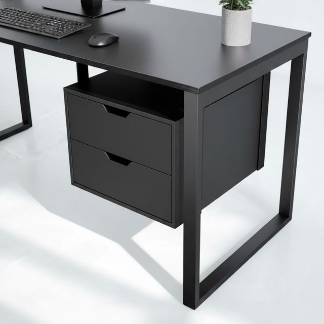 Tủ treo bàn 2 ngăn 40x30x37cm gỗ cao su TCN68073
