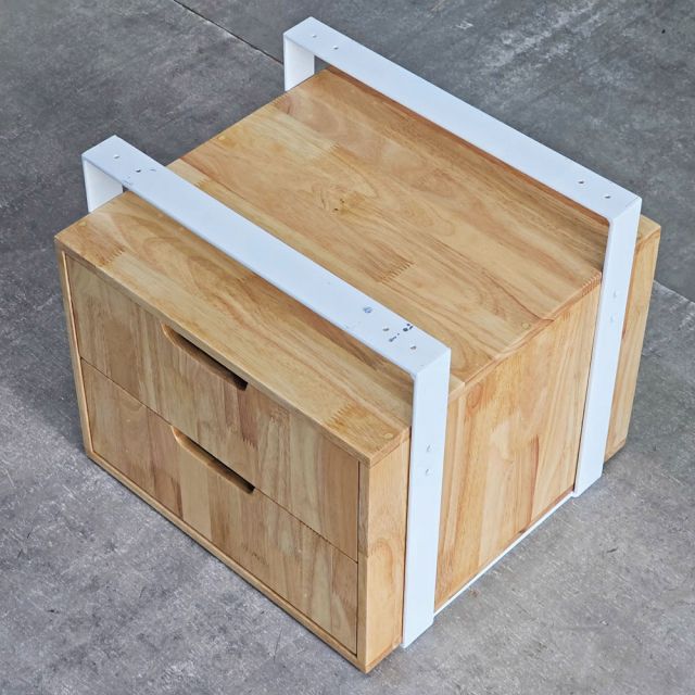 Tủ treo bàn 2 ngăn 40x30x37cm gỗ cao su TCN68074