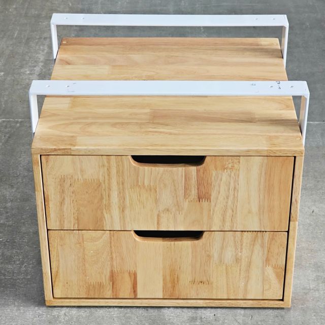 Tủ treo bàn 2 ngăn 40x30x37cm gỗ cao su TCN68074