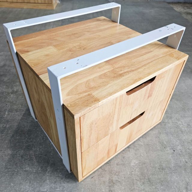 Tủ treo bàn 2 ngăn 40x30x37cm gỗ cao su TCN68074