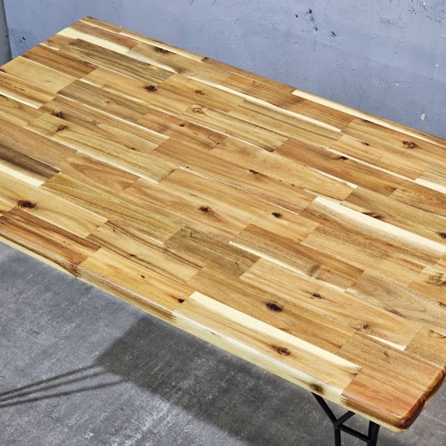 Bàn ăn chữ nhật 120x70cm gỗ tràm chân Hairpin BA68269