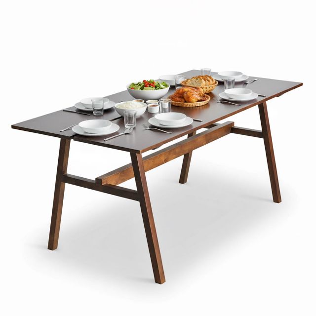 Bàn ăn chữ nhật 180x85cm gỗ tự nhiên BA68268