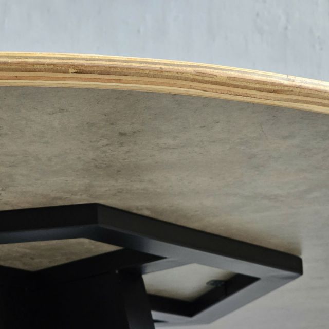 Bàn ăn tròn 120x120cm gỗ plywood chân sắt BA68231 Bàn ăn tròn 120x120cm gỗ plywood chân sắt BA68231