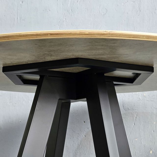 Bàn ăn tròn 120x120cm gỗ plywood chân sắt BA68231 Bàn ăn tròn 120x120cm gỗ plywood chân sắt BA68231