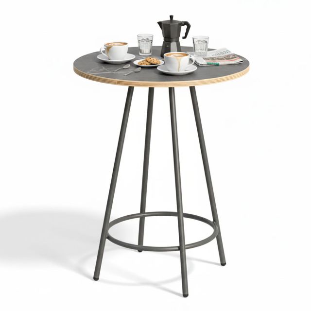 Bàn cafe tròn 60x60cm gỗ plywood vân giả đá CFD68277