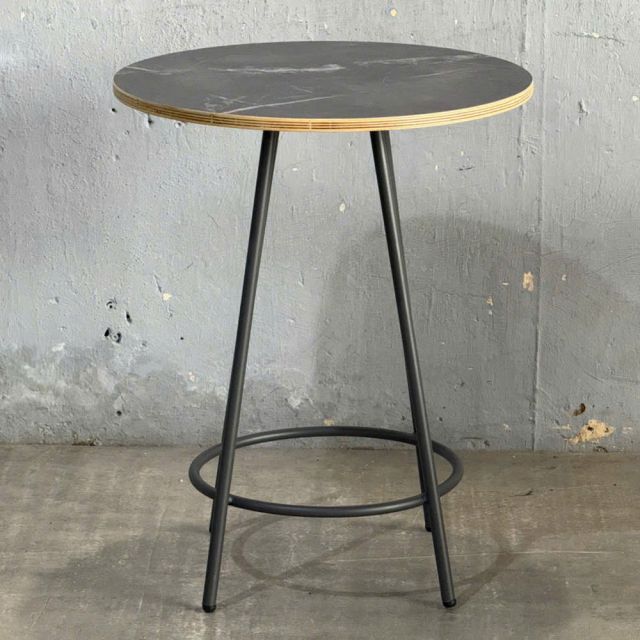 Bàn cafe tròn 60x60cm gỗ plywood vân giả đá CFD68277