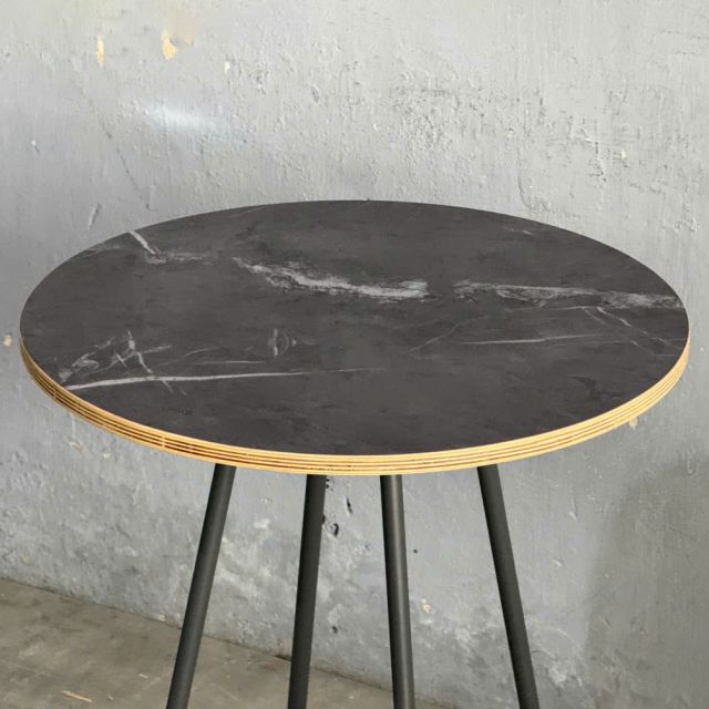 Bàn cafe tròn 60x60cm gỗ plywood vân giả đá CFD68277