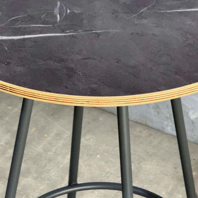 Bàn cafe tròn 60x60cm gỗ plywood vân giả đá CFD68277