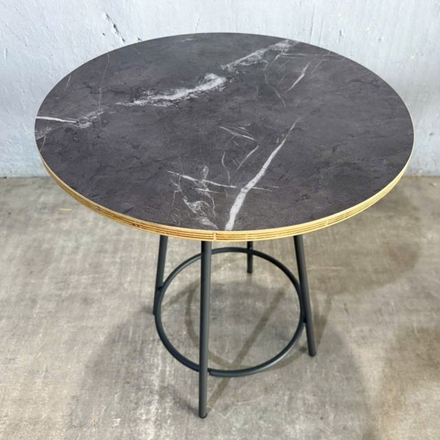 Bàn cafe tròn 60x60cm gỗ plywood vân giả đá CFD68277