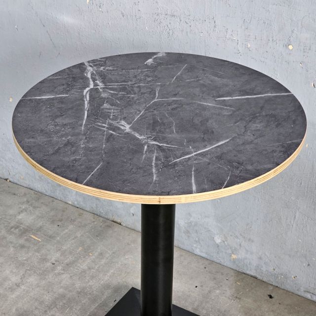Bàn cafe tròn 60x60cm gỗ plywood vân giả đá CFD68278