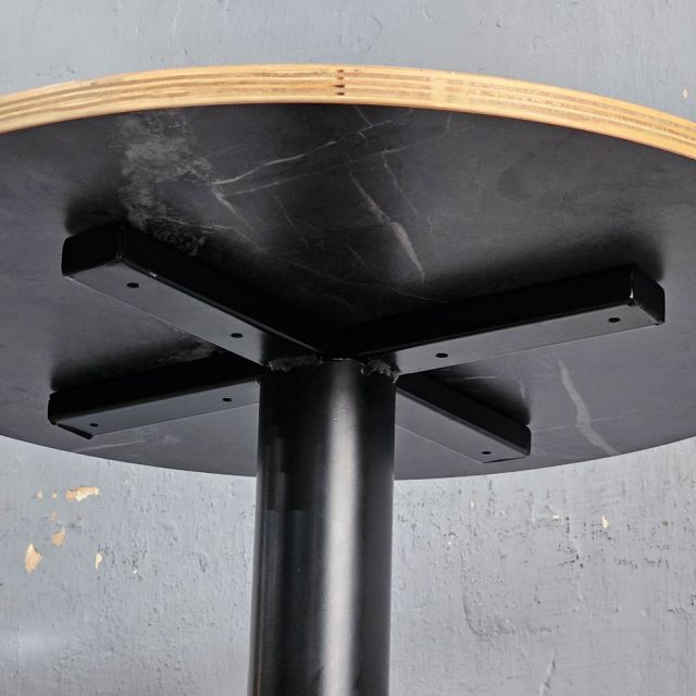 Bàn cafe tròn 60x60cm gỗ plywood vân giả đá CFD68278