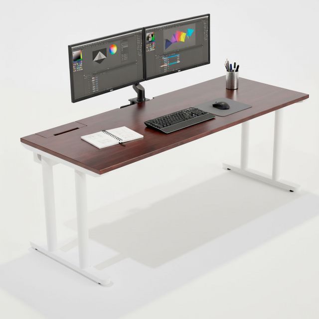 Bàn có hộp điện 180x70cm gỗ tràm chân sắt hệ TIO HBTO040 Bàn có hộp điện 180x70cm gỗ tràm chân sắt hệ TIO HBTO040
