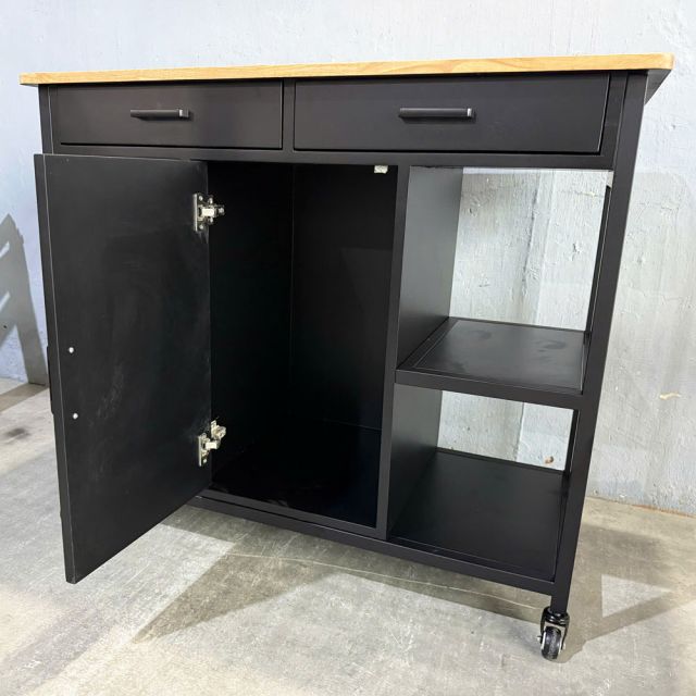 Kệ bếp di động FENIX 105x50x95cm gỗ cao su KB68067
