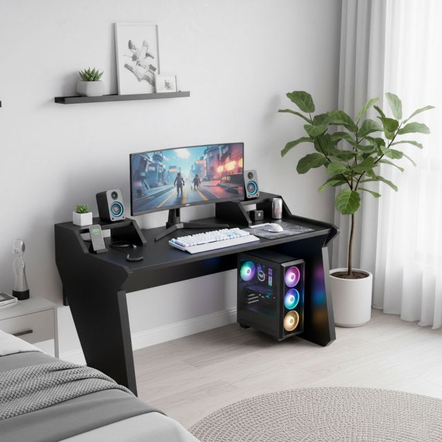 Bàn Gaming 160x70cm gỗ tự nhiên GD68110
