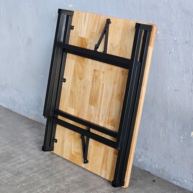 Bàn gấp gọn 80x60x60cm gỗ cao su SPD68250